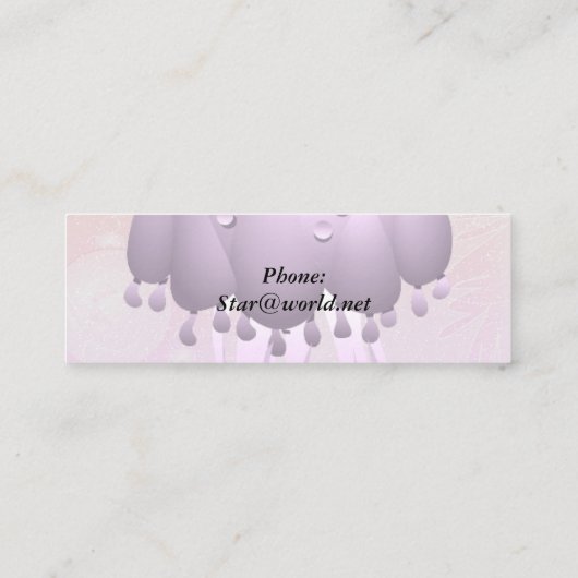 Paarse regen Visitekaartje (Achterkant)