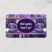 Paarse regen visitekaartje (Achterkant)