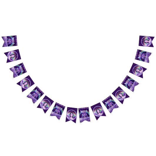 Paarse regen vlaggetjes (Alle)