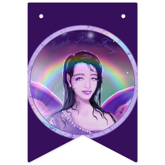 Paarse regen vlaggetjes (Tweede vlag)