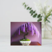 Paarse Regen Wisteria Bonsai, Postcrossing Briefkaart (Staand voorkant)