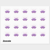 Paarse regenboog 1e verjaardagssticker hart sticker (Vel)