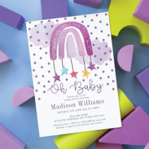 Paarse Regenboog Baby shower Pastel