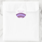 Paarse regenboog bedankt sticker (Tas)