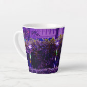 Paarse Regenboog Bloem Lichten Latte Mok (Linkerhoek)