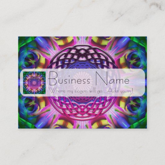 Paarse regenboog Celtic Knot Visitekaartje