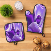 Paarse Regenboog Dromen Ovenwant & Pannenlap Set (Top down)