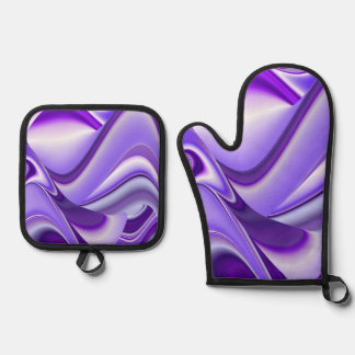 Paarse Regenboog Dromen Ovenwant & Pannenlap Set