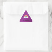 Paarse regenboog eenhoorn geschenken sticker (Tas)