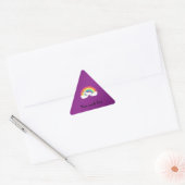Paarse regenboog eenhoorn geschenken sticker (Envelop)