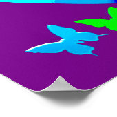 PAARSE REGENBOOG IK HOU VAN GYMNASTIEK DESIGN POSTER (Hoek)