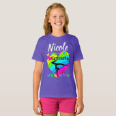 PAARSE REGENBOOG IK HOU VAN GYMNASTIEK DESIGN T-SHIRT (Voorkant volledig)