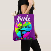 PAARSE REGENBOOG IK HOU VAN GYMNASTIEK DESIGN TOTE BAG (Dichtbij)