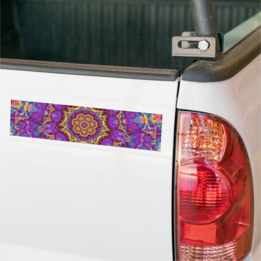 Paarse regenboog Kaleidoscoop-kunst Bumpersticker (Op Truck)