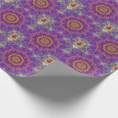 Paarse regenboog Kaleidoscoop-kunst Cadeaupapier (Hoek)