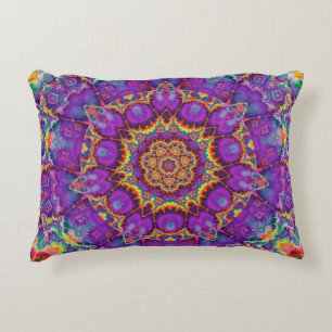 Paarse regenboog Kaleidoscoop-kunst Decoratief Kussen