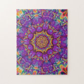 Paarse regenboog Kaleidoscoop-kunst Legpuzzel (Verticaal)