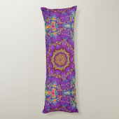 Paarse regenboog Kaleidoscoop-kunst Lichaamskussen (Achterkant (Verticaal))