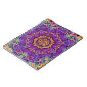 Paarse regenboog Kaleidoscoop-kunst Notitieboek (Linkerzijde)