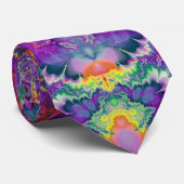 Paarse regenboog Kaleidoscoop-kunst Stropdas (Opgerold)