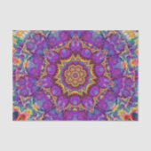 Paarse regenboog Kaleidoscoop-kunst Tissuepapier (Voorkant)
