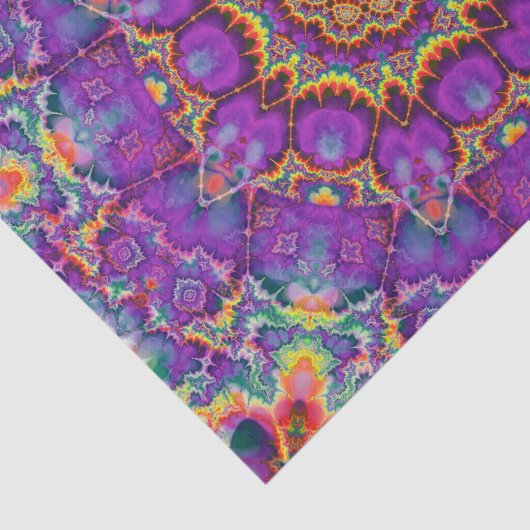 Paarse regenboog Kaleidoscoop-kunst Tissuepapier (Detail)