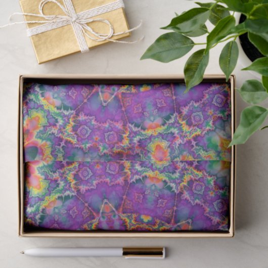 Paarse regenboog Kaleidoscoop-kunst Tissuepapier (Geschenk)