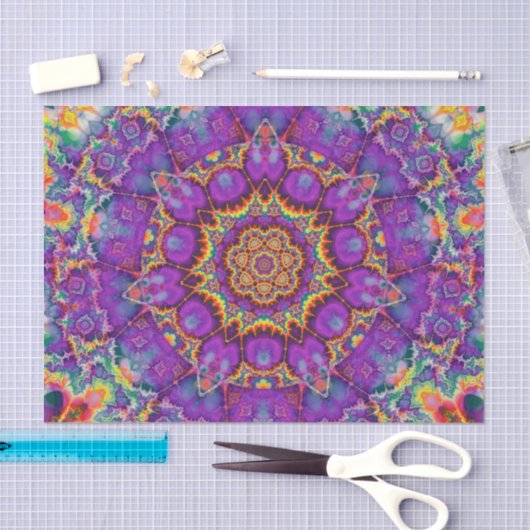 Paarse regenboog Kaleidoscoop-kunst Tissuepapier (Craft)