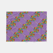 Paarse regenboog Lollipop Lolly Snoep Fleece Deken (Voorkant (Horizontaal))