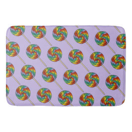 Paarse regenboog Lollipop Snoep Lollings Badmat