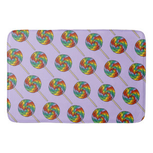 Paarse regenboog Lollipop Snoep Lollings Badmat