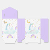 Paarse Regenboog Maan Ster Eenhoorn Baby shower Bedankdoosjes (Ongevouwen)