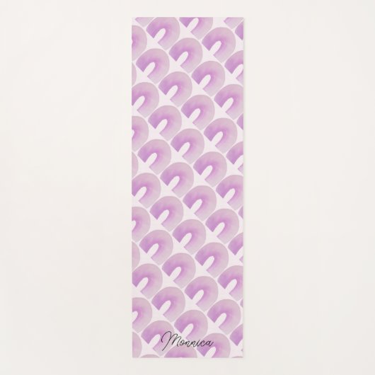 Paarse regenboog midden eeuw modern yogamat (Voorkant)