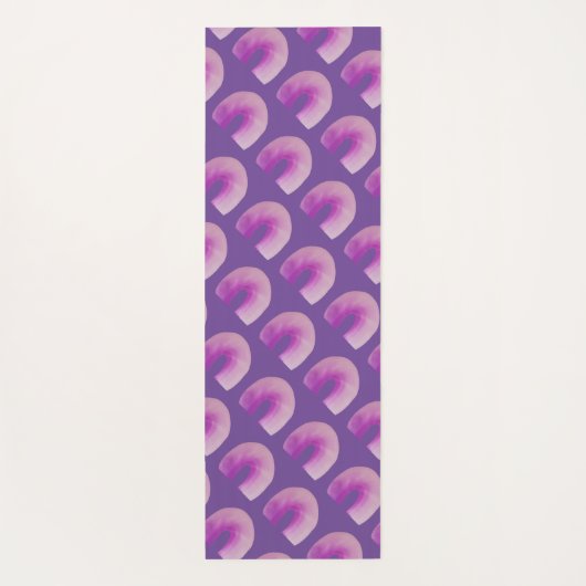 Paarse regenboog midden eeuw modern yogamat (Achterkant)