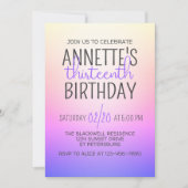 Paarse regenboog ombre kaart (Voorkant)