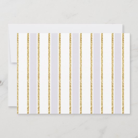 Paarse regenboog Unicorn Lavender Gold Birthday Kaart (Achterkant)