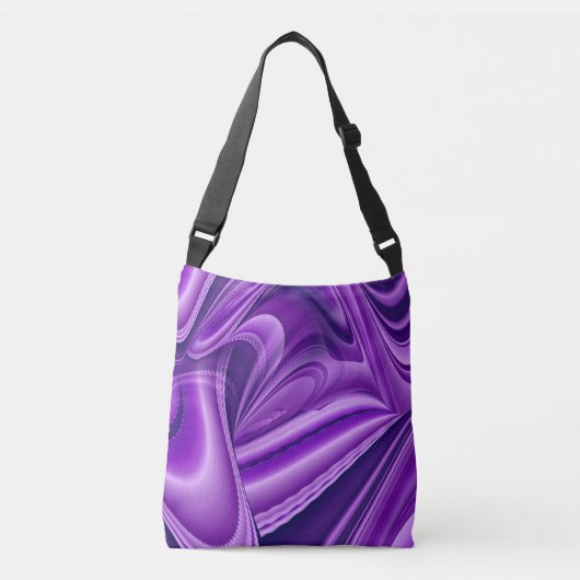 Paarse regenboogdromen crossbody tas (Voorkant)