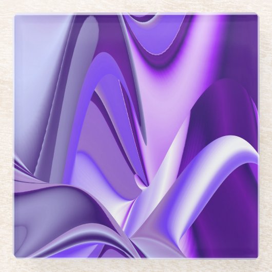 Paarse regenboogdromen glazen onderzetter (Voorkant)