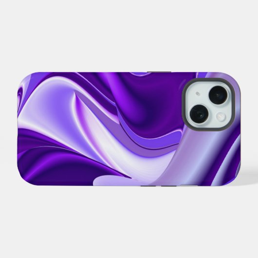 Paarse regenboogdromen iPhone 15 case (Achterkant horizontaal)