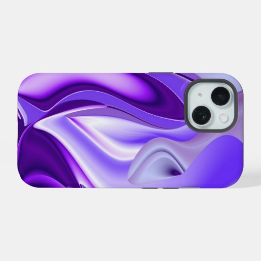 Paarse regenboogdromen iPhone 15 case (Achterkant horizontaal)