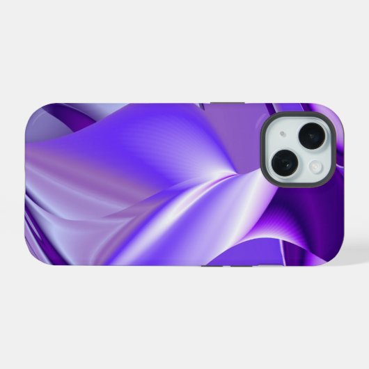 Paarse regenboogdromen iPhone 15 case (Achterkant horizontaal)