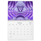 Paarse regenboogdromen kalender (Feb 2027)