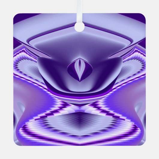 Paarse regenboogdromen metalen ornament (Voorkant)