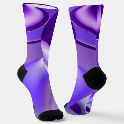 Paarse regenboogdromen sokken (Gebogen)