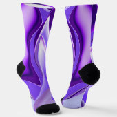 Paarse regenboogdromen sokken (Gebogen)