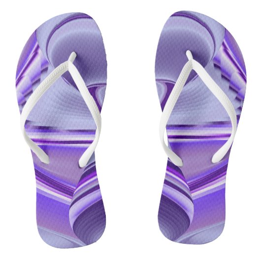 Paarse regenboogdromen teenslippers (Voetbed)