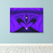 Paarse Regenboogdromen , Twee Sterren Canvas Afdruk (Insitu (Houten vloer))