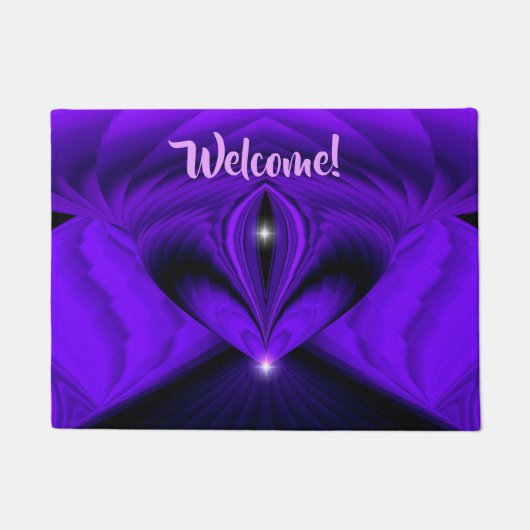 Paarse regenboogdromen twee sterren deurmat (Voorkant)