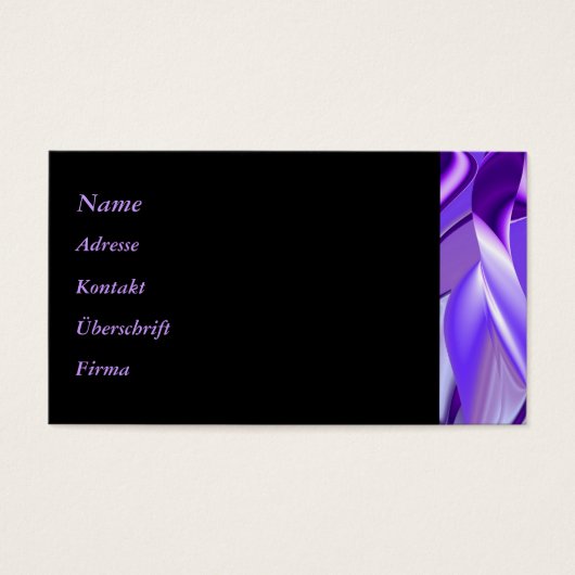 Paarse regenboogdromen visitekaartje (Voorkant)
