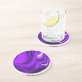 Paarse regenboogdromen zandsteen onderzetter (Zijkant)